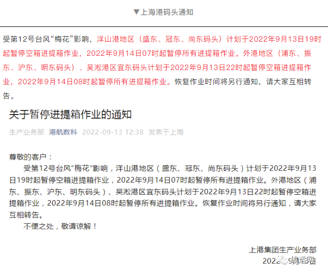 一周國際貨運大事件：迪拜空運燃油附加費下降；因臺風寧波港、上海港碼頭暫停作業通知，等